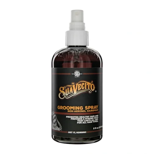 Suavecito Grooming Spray е качествен спрей за стилизиране и надежден спрей за коса, който осигурява силно задържане за всяка съвременна мъжка прическа.