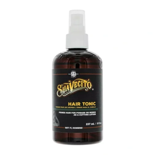 Suavecito Hair Tonic е класически тоник за коса, който предлага надеждна термозащита за коса, ефективно подхранване на скалпа и действа като отличен мъжки стилизиращ продукт.